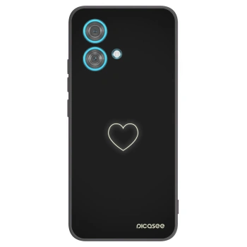 Picasee crna silikonska maskica za Motorola Edge 40 Neo - Heart