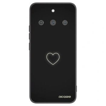 Picasee crna silikonska maskica za Realme 11 Pro+ - Heart