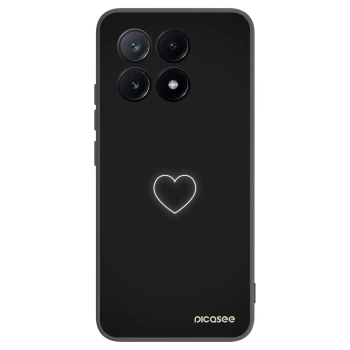 Picasee crna silikonska maskica za Xiaomi Poco X6 Pro - Heart