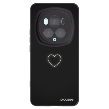 Picasee crna silikonska maskica za Honor Magic6 Pro - Heart