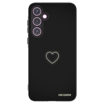 Picasee crna silikonska maskica za Samsung Galaxy A35 5G A356B - Heart