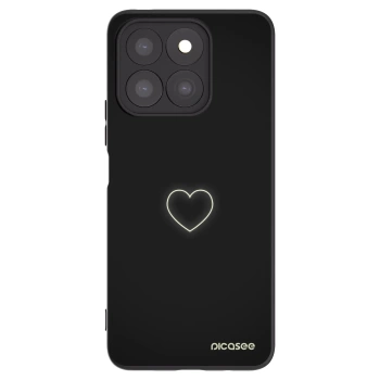 Picasee crna silikonska maskica za Honor X8b - Heart