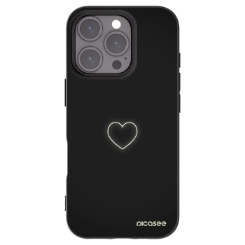 Picasee crna silikonska maskica za Apple iPhone 16 Pro - Heart