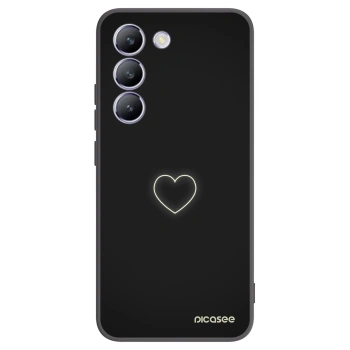 Picasee crna silikonska maskica za Vivo V40 SE 5G - Heart