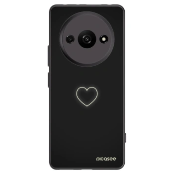 Picasee crna silikonska maskica za Xiaomi Redmi A3 - Heart