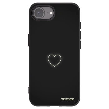 Picasee crna silikonska maskica za Apple iPhone 16e - Heart