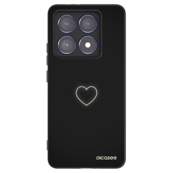Picasee crna silikonska maskica za Xiaomi 14T Pro - Heart