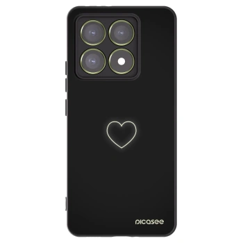 Picasee crna silikonska maskica za Xiaomi 14T - Heart