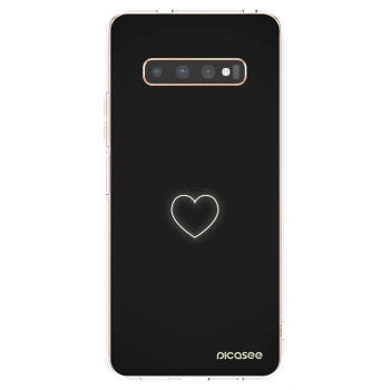 Picasee silikonska prozirna maskica za Samsung Galaxy S10 Plus G975 - Heart