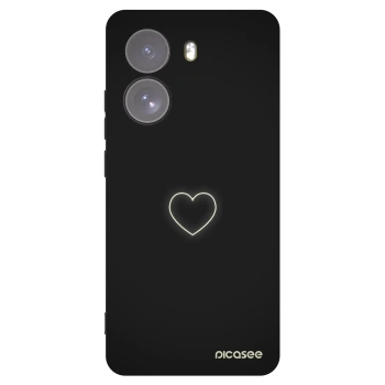 Picasee crna silikonska maskica za Xiaomi Poco X7 - Heart