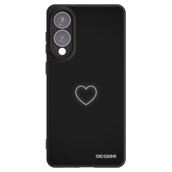 Picasee crna silikonska maskica za Samsung Galaxy S25 Edge 5G - Heart