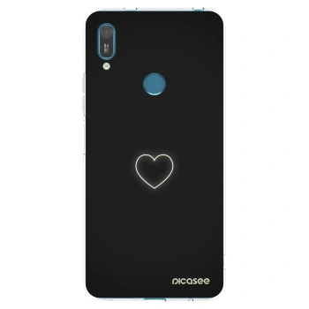 Picasee silikonska prozirna maskica za Huawei Y7 2019 - Heart