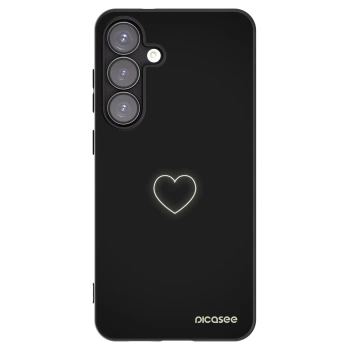 Picasee crna silikonska maskica za Samsung Galaxy S25+ 5G - Heart