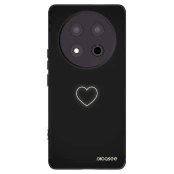 Picasee crna silikonska maskica za Honor Magic7 Lite 5G - Heart