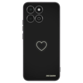 Picasee crna silikonska maskica za Honor 200 Smart 5G - Heart