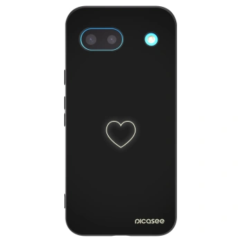 Picasee crna silikonska maskica za Google Pixel 8 - Heart