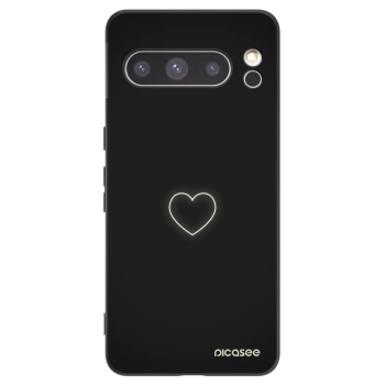 Picasee crna silikonska maskica za Google Pixel 8 Pro - Heart