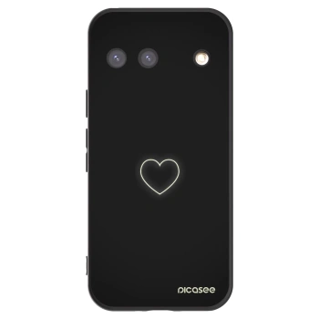 Picasee crna silikonska maskica za Google Pixel 9 - Heart