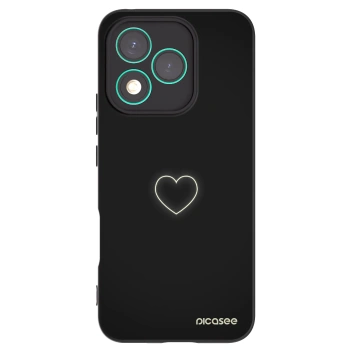Picasee crna silikonska maskica za Honor 400 Lite 5G - Heart