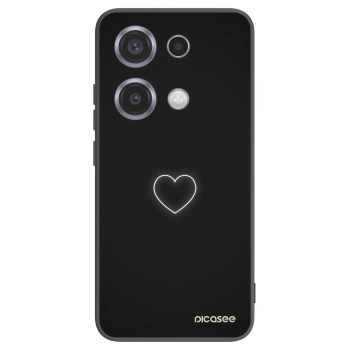 Picasee crna silikonska maskica za Xiaomi Redmi Note 14S - Heart