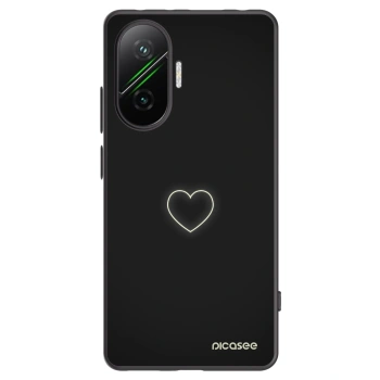 Picasee crna silikonska maskica za Xiaomi Poco F7 5G - Heart