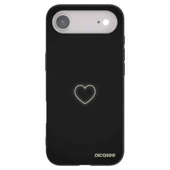 Picasee crna silikonska maskica za Apple iPhone Air - Heart