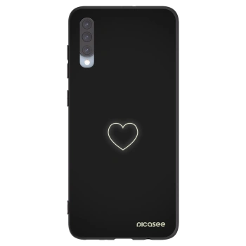 Picasee crna silikonska maskica za Samsung Galaxy A70 A705F - Heart