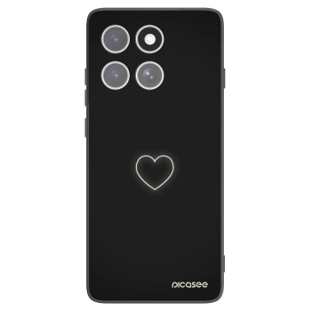Picasee crna silikonska maskica za Motorola Edge 60 Pro - Heart