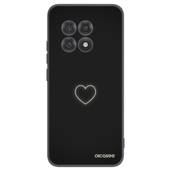 Picasee crna silikonska maskica za OnePlus 13R 5G - Heart