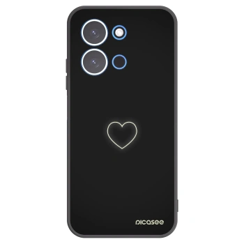 Picasee crna silikonska maskica za Xiaomi Redmi 15C 4G - Heart