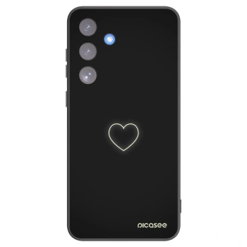 Picasee crna silikonska maskica za Samsung Galaxy S25 FE 5G - Heart