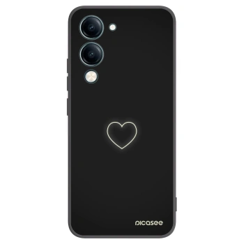 Picasee crna silikonska maskica za Vivo Y29s 5G - Heart
