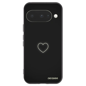 Picasee crna silikonska maskica za Google Pixel 10 - Heart