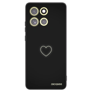 Picasee crna silikonska maskica za Motorola Moto G86 Power 5G - Heart