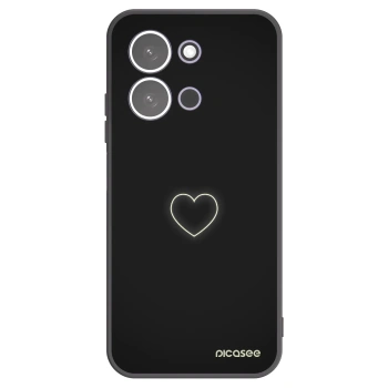 Picasee crna silikonska maskica za Xiaomi Redmi 15C 5G - Heart