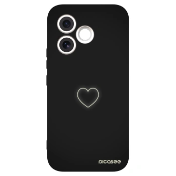 Picasee crna silikonska maskica za Honor 600 Lite - Heart