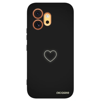 Picasee crna silikonska maskica za Honor 600 - Heart