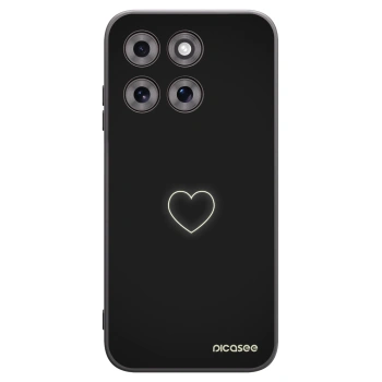 Picasee crna silikonska maskica za Motorola Moto G77 - Heart