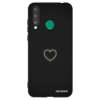 Picasee crna silikonska maskica za Honor 20 Lite - Heart