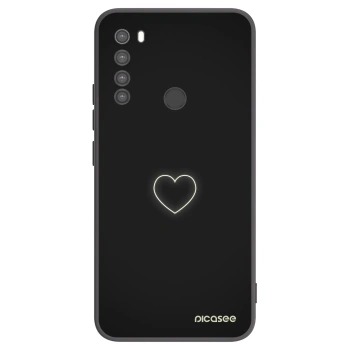 Picasee crna silikonska maskica za Xiaomi Redmi Note 8 - Heart