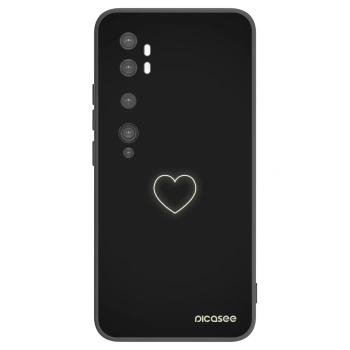 Picasee crna silikonska maskica za Xiaomi Mi Note 10 (Pro) - Heart
