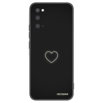 Picasee crna silikonska maskica za Samsung Galaxy S20 G980F - Heart
