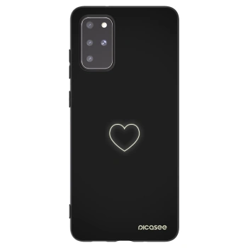 Picasee crna silikonska maskica za Samsung Galaxy S20+ G985F - Heart