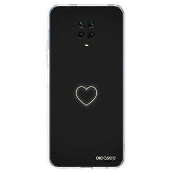 Picasee silikonska prozirna maskica za Xiaomi Redmi Note 9S - Heart