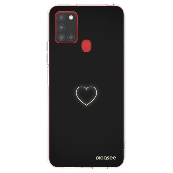 Picasee silikonska prozirna maskica za Samsung Galaxy A21s - Heart