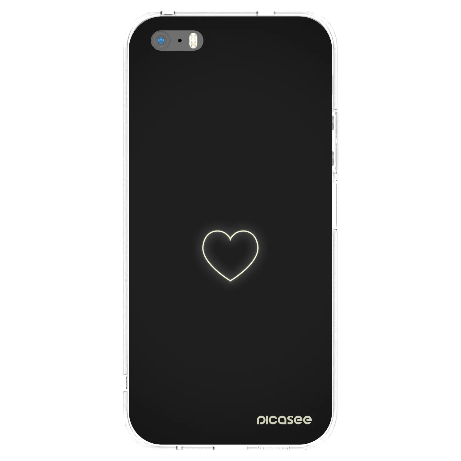 Picasee silikonska prozirna maskica za Apple iPhone 5/5S/SE - Heart