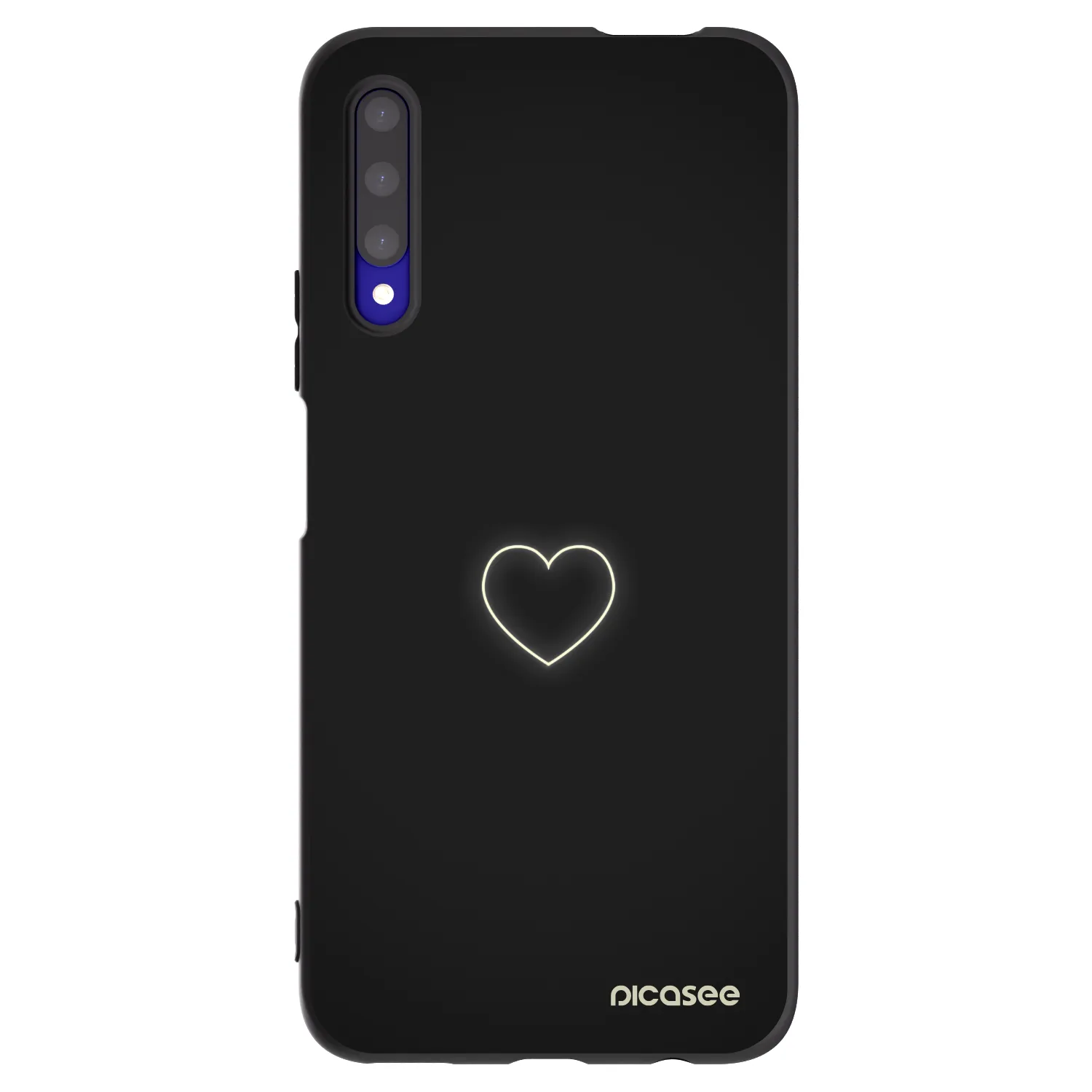 Picasee crna silikonska maskica za Honor 9X Pro - Heart