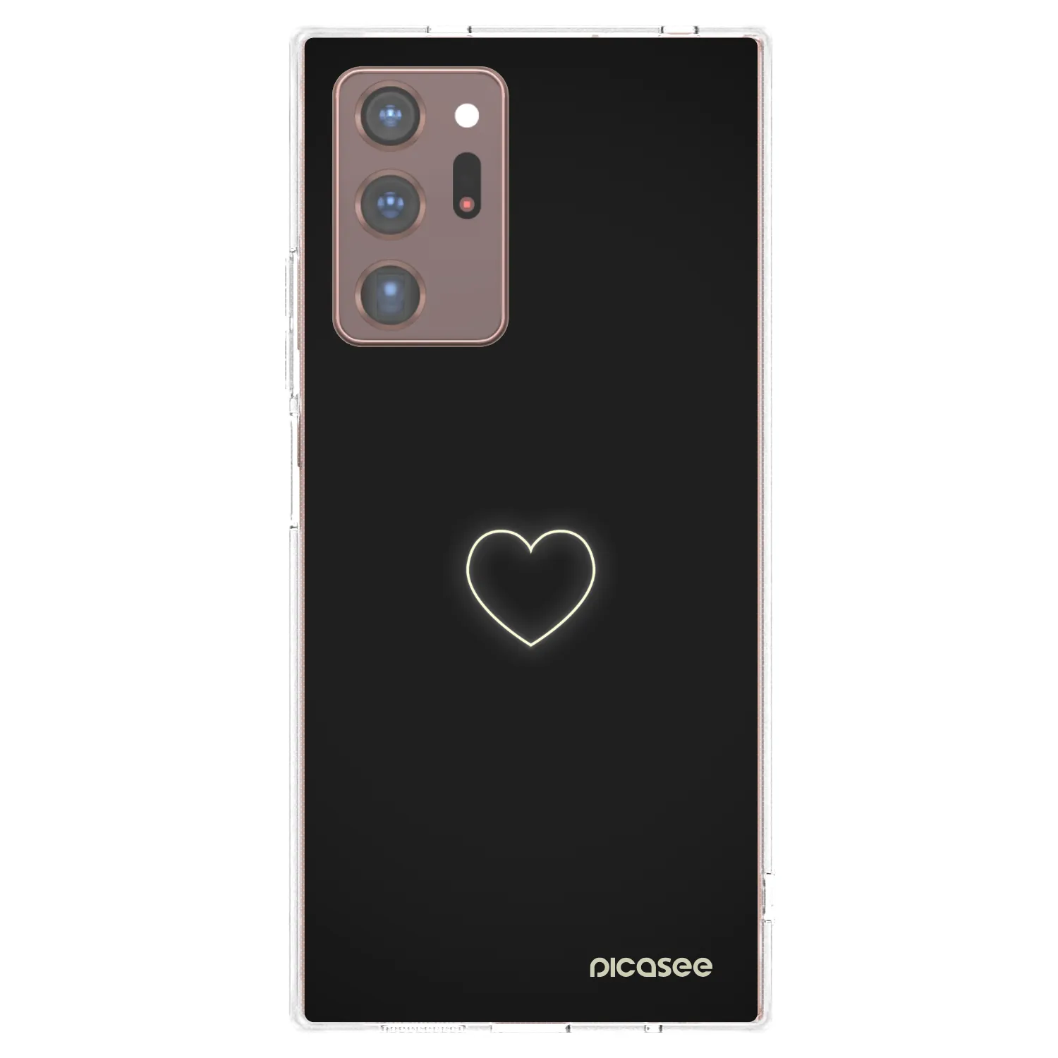 Picasee silikonska prozirna maskica za Samsung Galaxy Note 20 Ultra - Heart