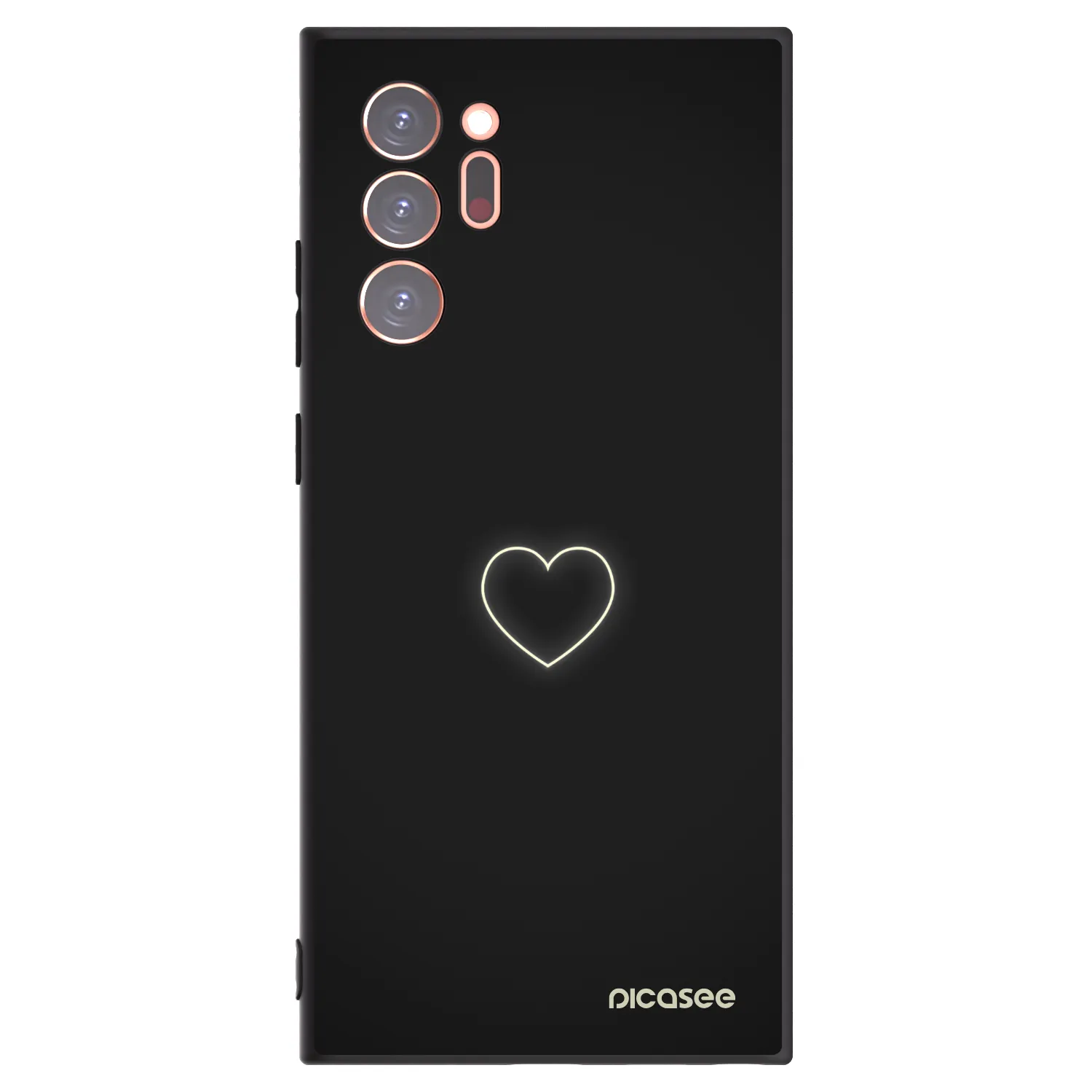 Picasee crna silikonska maskica za Samsung Galaxy Note 20 Ultra - Heart