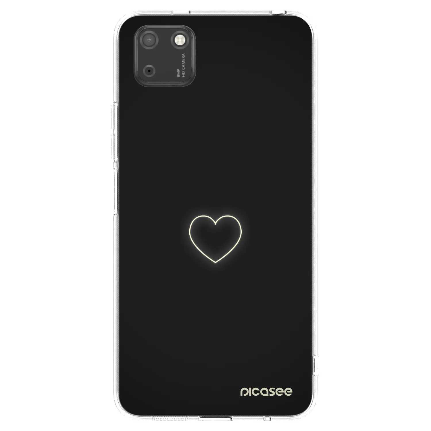 Picasee silikonska prozirna maskica za Huawei Y5P - Heart